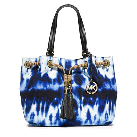 michael kors blue and white tie dye bag|Michael Kors .